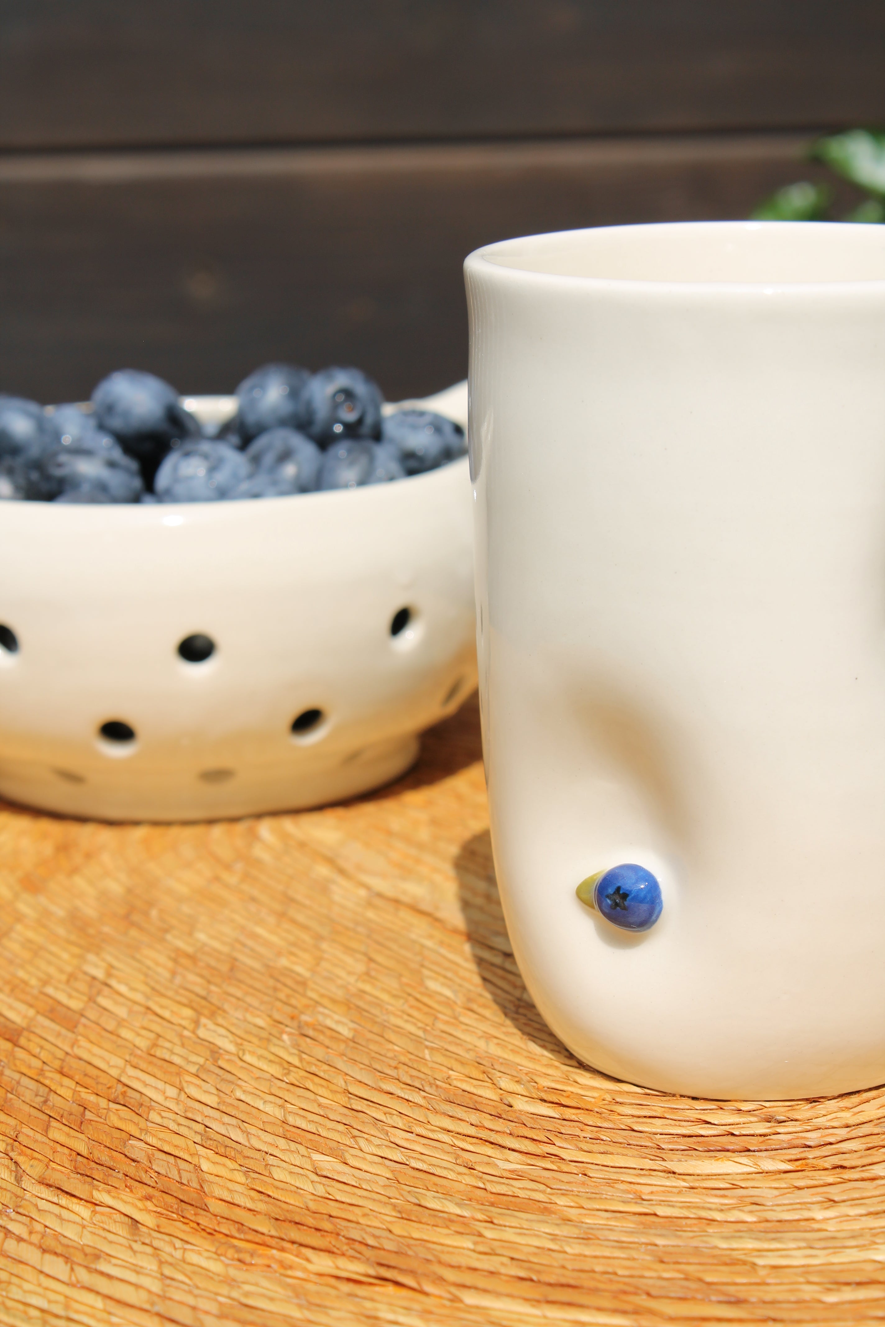 Tasse bleuets latte
