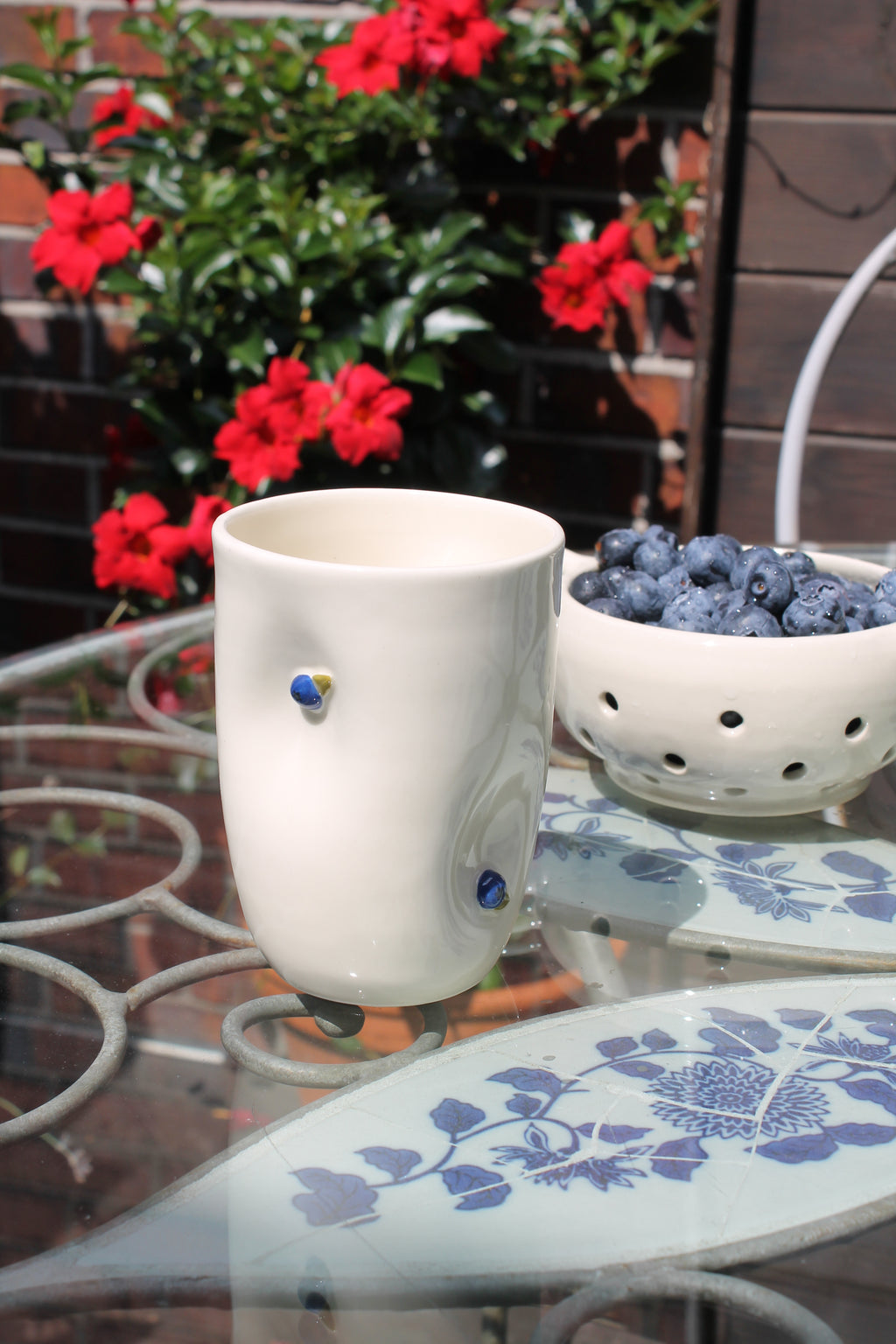 Tasse bleuets latte